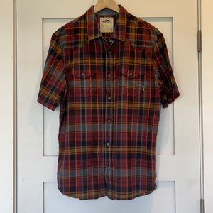 Vans Off The Wall shirt sleeve button down shirt.